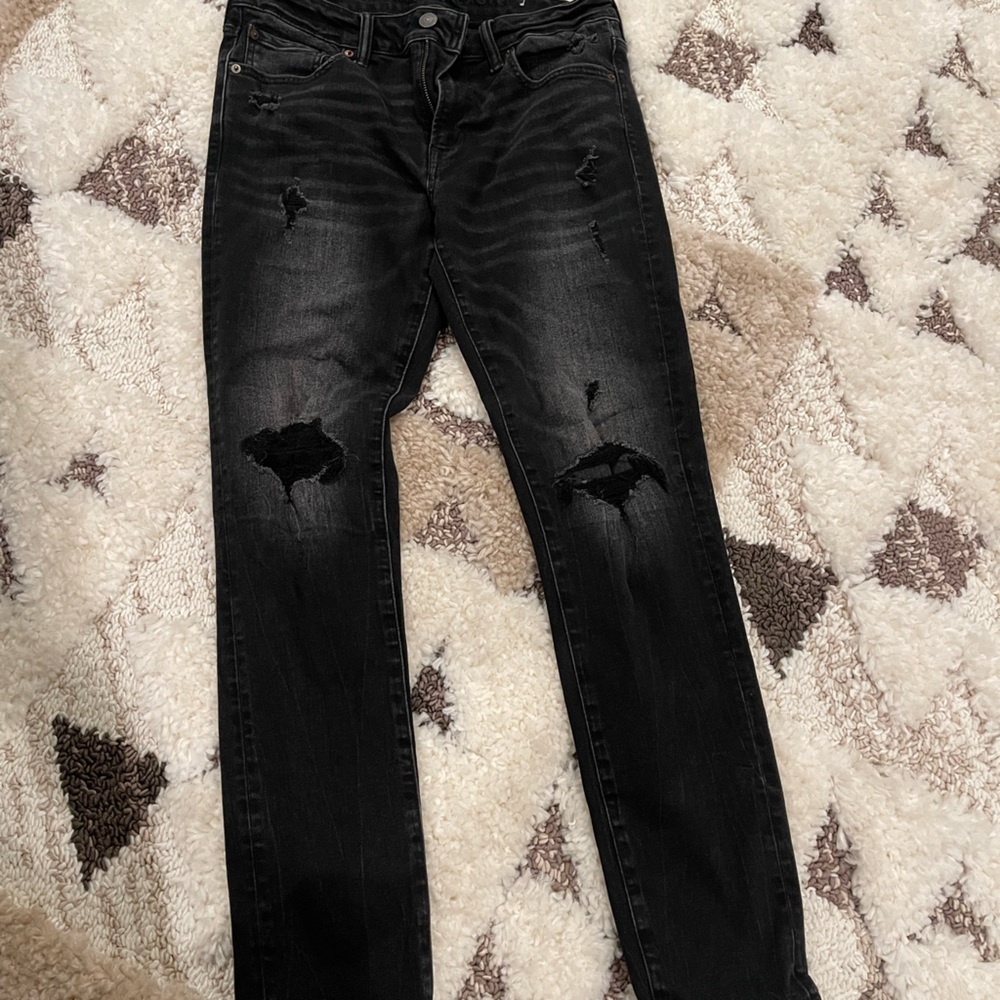 American eagle skinny black jeans  33x32